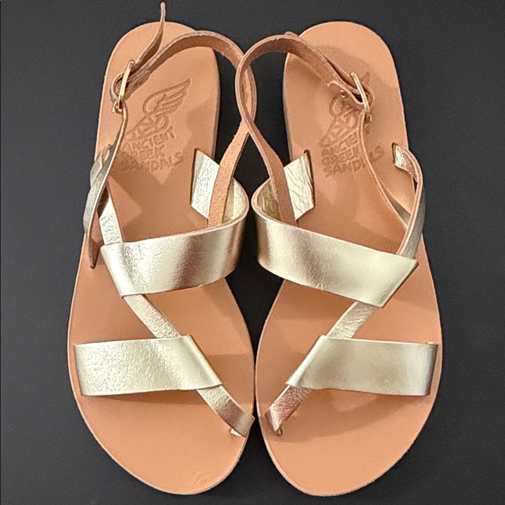 Ancient Greek Sandals Metallic Gold Women's Sandals